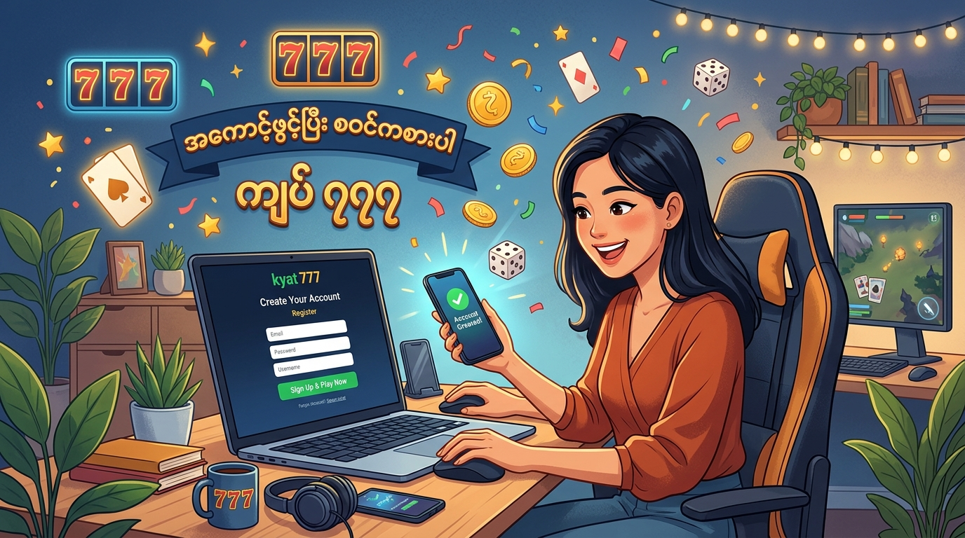 kyat 777 အကောင့်ဖွင့်ခြင်းနှင့် စတင်ဆော့ကစားခြင်း