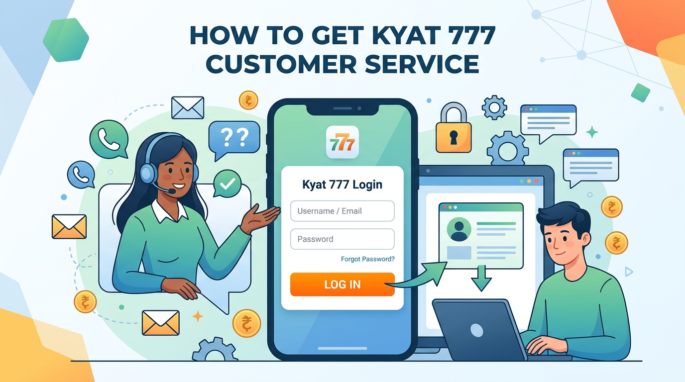 Kyat 777 ဖောက်သည်ဝန်ဆောင်မှု ရယူနည်း