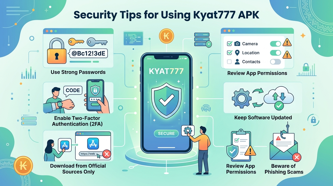 Kyat777 APK အသုံးပြုရာတွင် လုံခြုံရေး အကြံပြုချက်များ